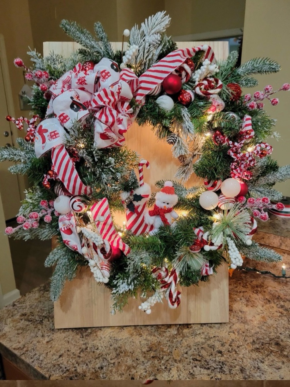 Candy Cane Lane Christmas Wreath
